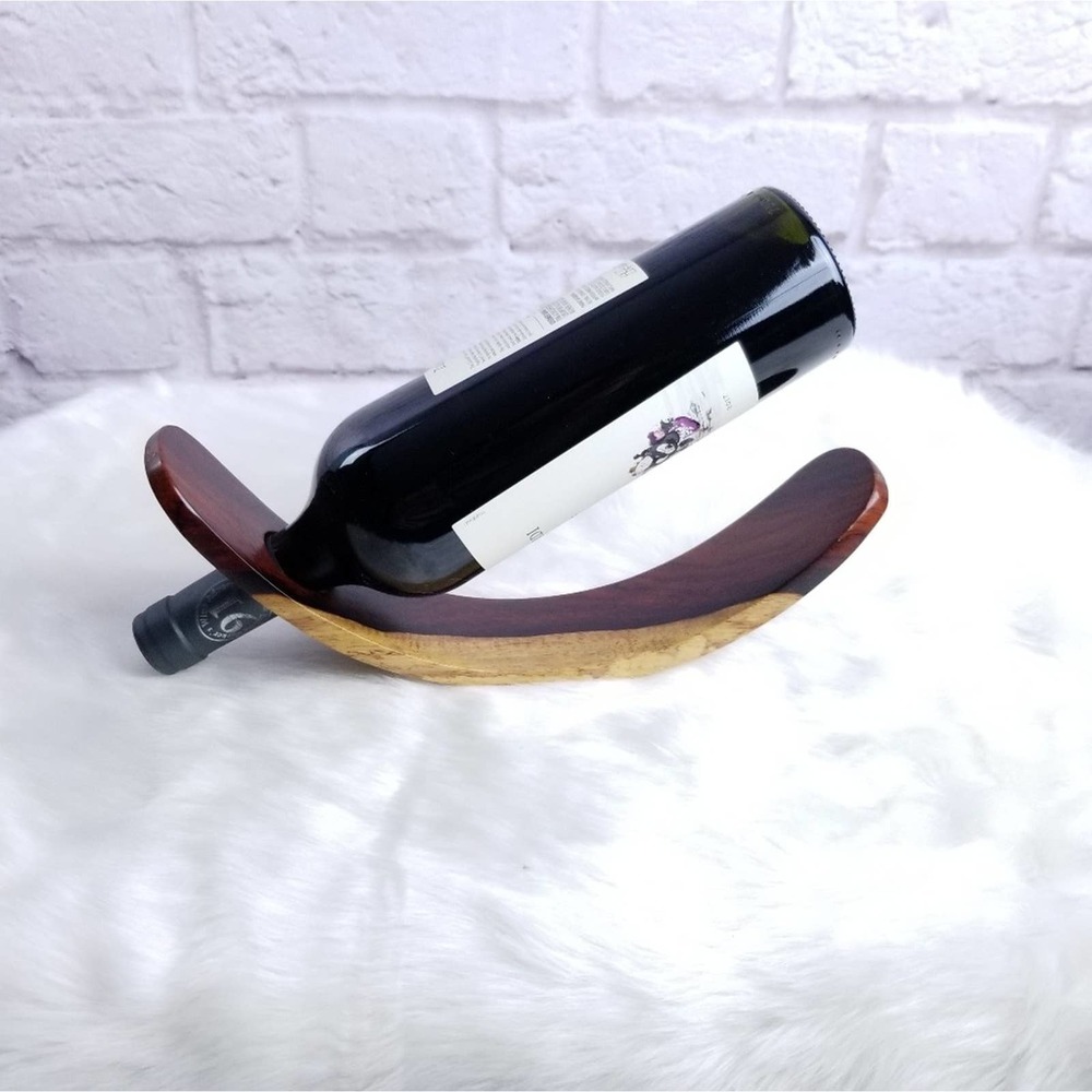 Wooden decorative wine bottle holder